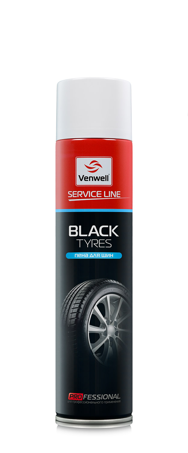 Venwell Пена для шин Black Tyres 600 мл (аэрозоль)